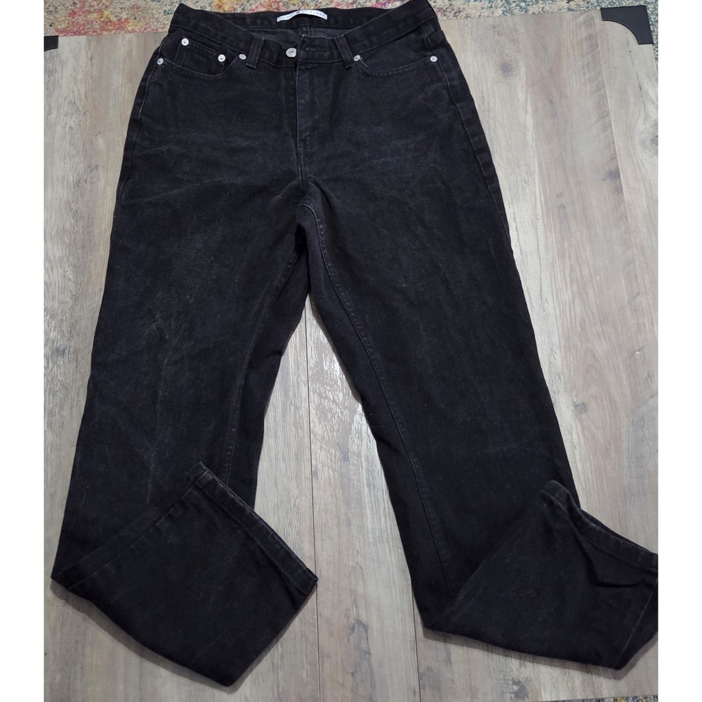 Vintage Tommy Hilfiger Straight Leg Black Denim Jeans Y2K Women's Size 10